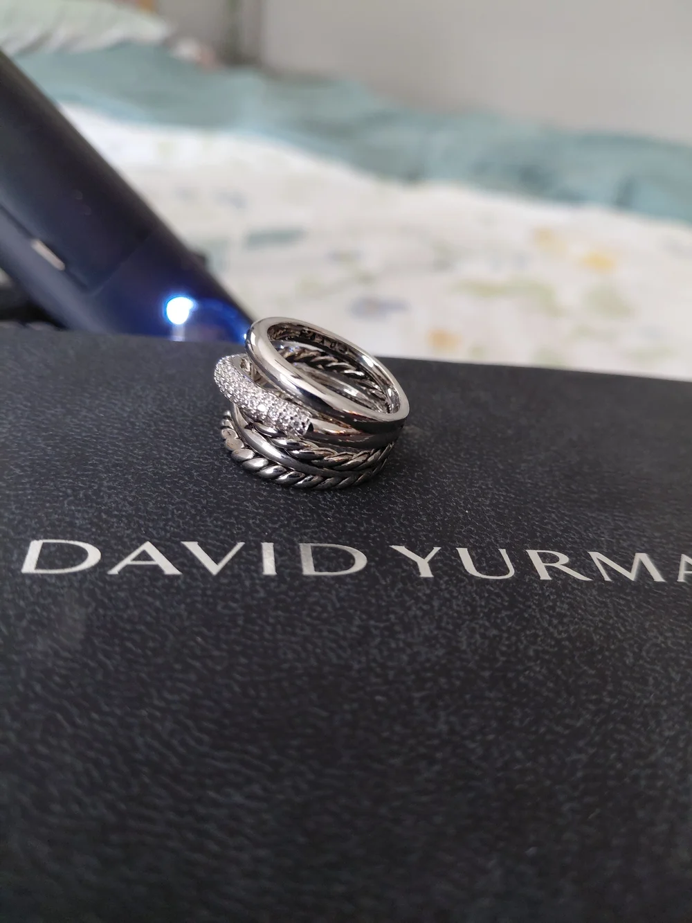 David Yurman Sterling Silver Multi-Row Stackable Ring - Silver